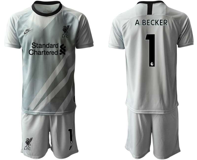 Men 2020-2021 club Liverpool goalkeeper grey #1 Soccer Jerseys